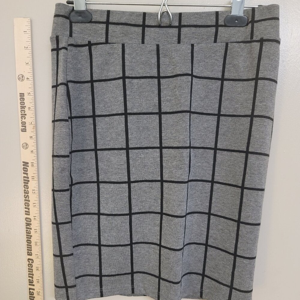 Reserved Grey Windowpane Miniskirt, European Size 42, American Size 12